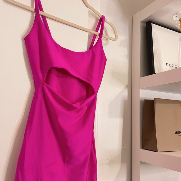 Fashion Nova | Dresses | Fashion Nova Cut To The Chase Mini Dress Hot Pink  | Poshmark